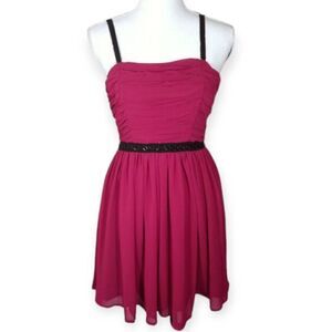 FOREVER 21 FUCHSIA & BLACK DRESS SZ.S EUC.